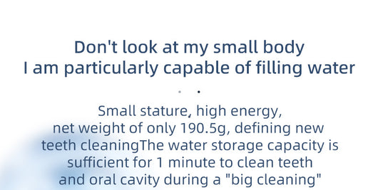 White portable electric dental water flosser with a clear nozzle and retractable water tank for oral hygiene. - Image 19