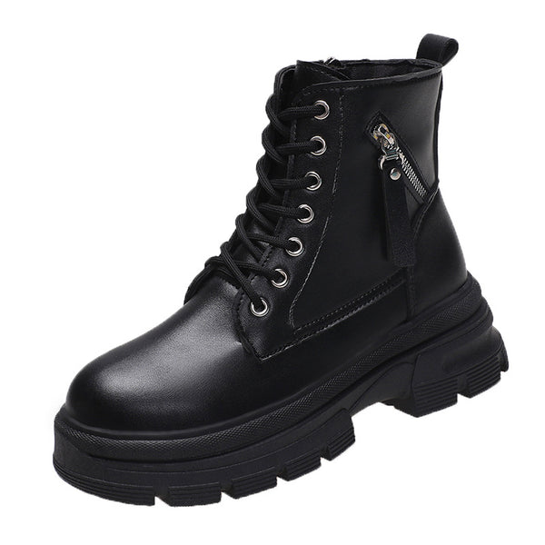 Botas Martin de Cuero con Plataforma para Mujer - Image 3