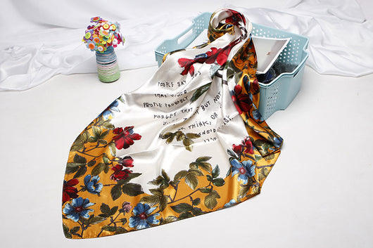 Pañuelo de Seda Estampado Vintage para Mujer - Image 60