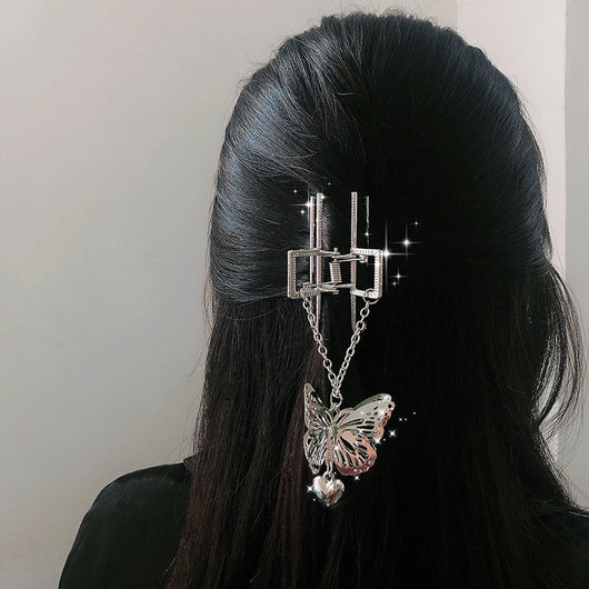 Pinza Grande de Metal para el Cabello con Lazo de Perlas - Image 13