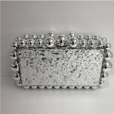 Clutch Marmolado con Perlas Grandes y Pequeñas - Image 20