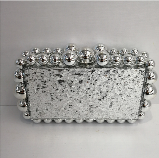 Clutch Marmolado con Perlas Grandes y Pequeñas - Image 20