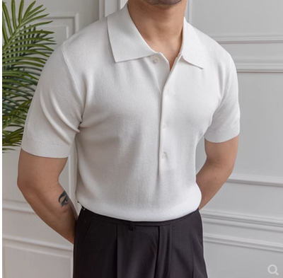 Polo Slim Fit de Manga Corta en Color Sólido - Image 6