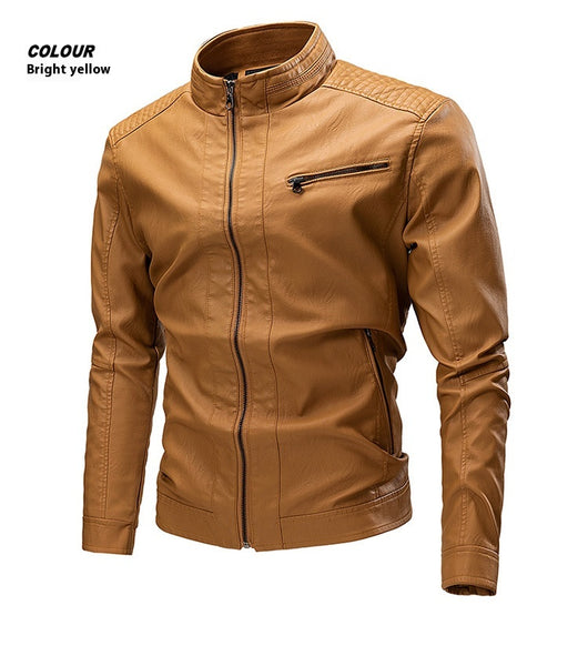 Chaqueta de Cuero para Motociclista Retro - Estilo Casual Primavera Otoño - Image 20
