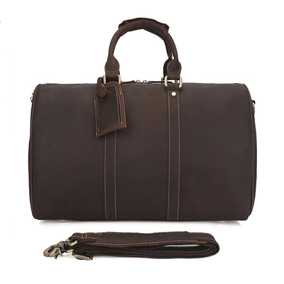 Bolsa de Viaje en Cuero Vintage Desgastado para Hombre - Image 8