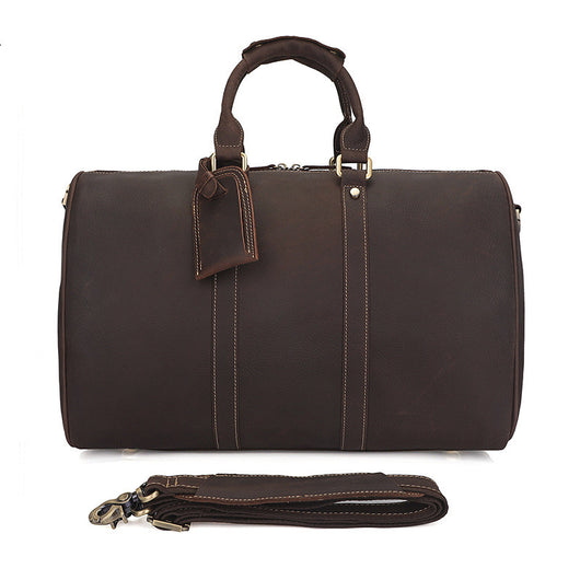 Bolsa de Viaje en Cuero Vintage Desgastado para Hombre - Image 8