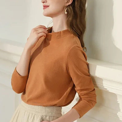 Blusa Térmica de Encaje con Cuello Alto y Manga Larga Ajustada - Image 3