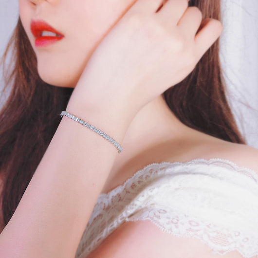 Pulsera de Plata Esterlina con Zirconia Hip Hop para Mujer - Image 9