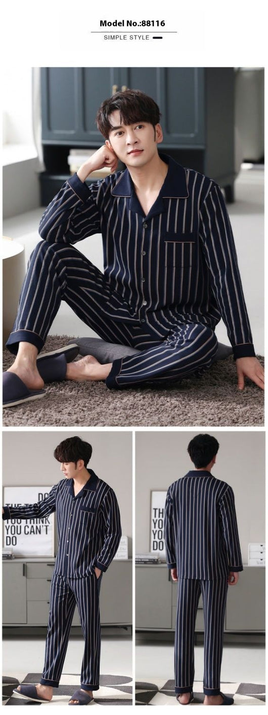 Pijama Hombre Algodón Ligero - Conjunto Cómodo para Casa Otoño Invierno - Image 25