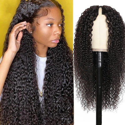 Diadema de Cabello Humano Rizado en Forma V
