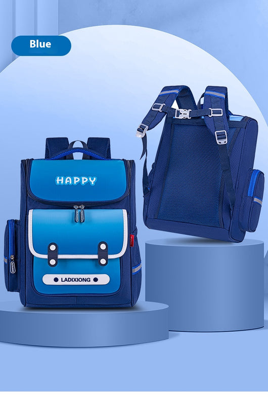 Mochila Escolar Infantil Ligera y de Gran Capacidad con Protección de Columna Estilo Británico - Image 16