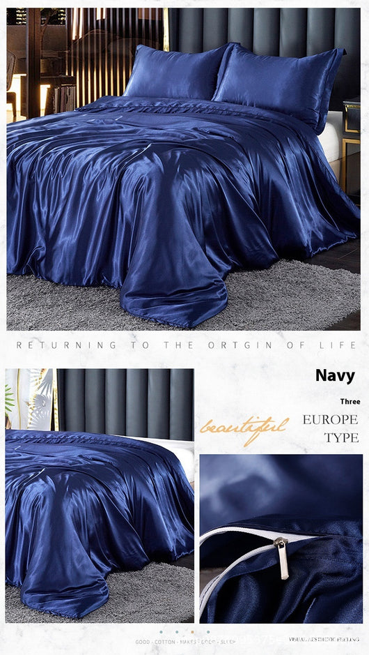 Juego de Cama Satén Doble Faz - Funda Nórdica y Sábanas de Seda Artificial Premium - Image 24
