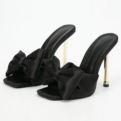Sandalias de Tacón Alto con Punta Cuadrada y Detalle Mariposa para Mujer - Image 2