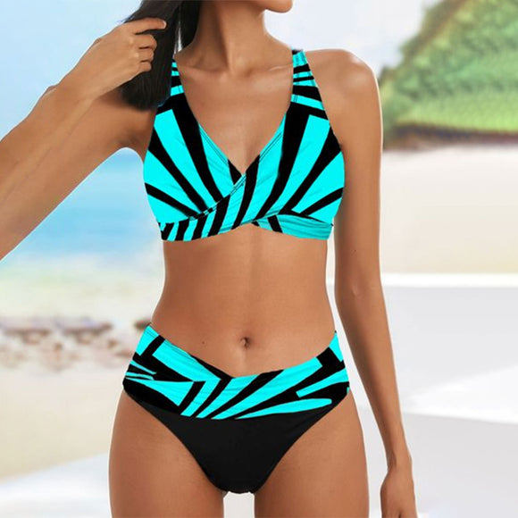 Bikini de Playa con Corte Lateral para Vacaciones
