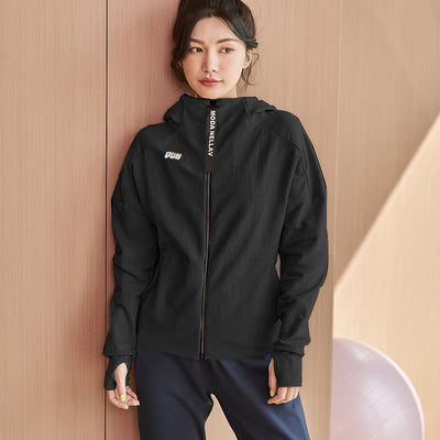 Chamarra Deportiva Mujer Quick Dry con Capucha y Cierre - Image 2