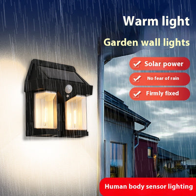 Lámpara Solar de Pared para Jardín - Decoración Exterior con Filamento Tungsteno