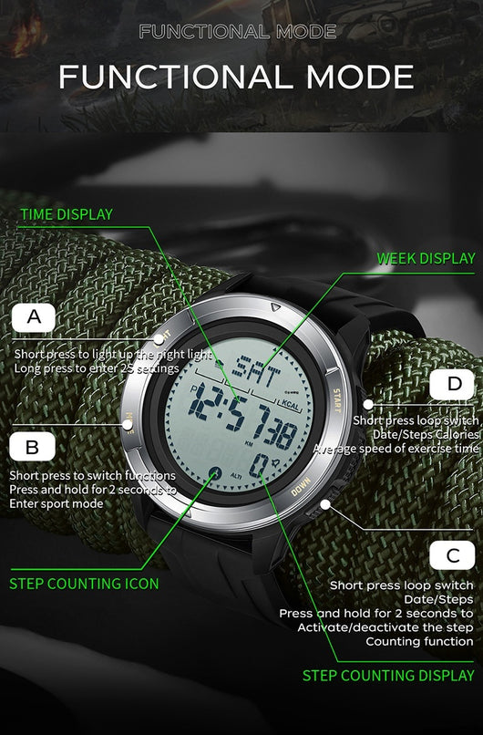 Reloj Deportivo Multifuncional Resistente al Agua para Hombre - Image 22