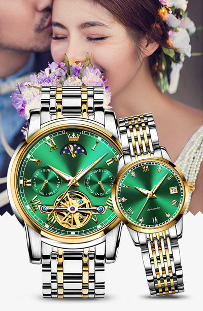 Pareja de Relojes Mecánicos Automáticos Sincronizados - Image 5