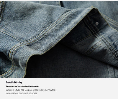 Chaqueta Denim Retro con Bolsillos Múltiples y Solapas en Contraste para Mujer - Image 6
