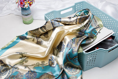 Pañuelo de Seda Artificial Estampado Tamaño Pequeño - Image 22