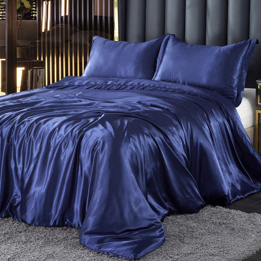 Juego de Cama Satén Doble Faz - Funda Nórdica y Sábanas de Seda Artificial Premium - Image 7