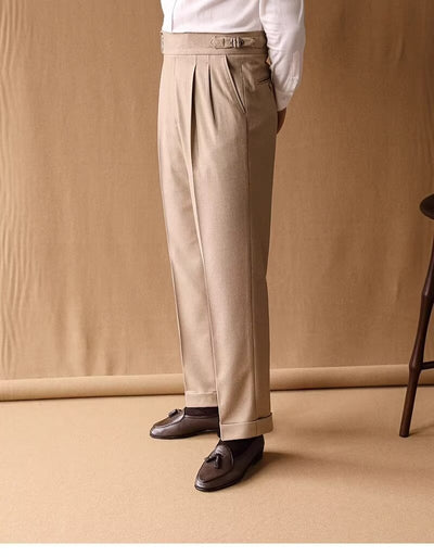 Pantalones de Invierno Rectos Cintura Alta para Hombre con Hebillas Parisinas - Image 34