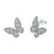 S925 Sterling Plateado Stud Earrings Female Zircon Inlaid Platinum 925 Plateado