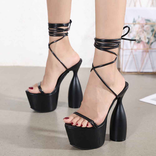 Sandalias Plataforma Impermeables con Tiras y Tacón Alto - Image 6