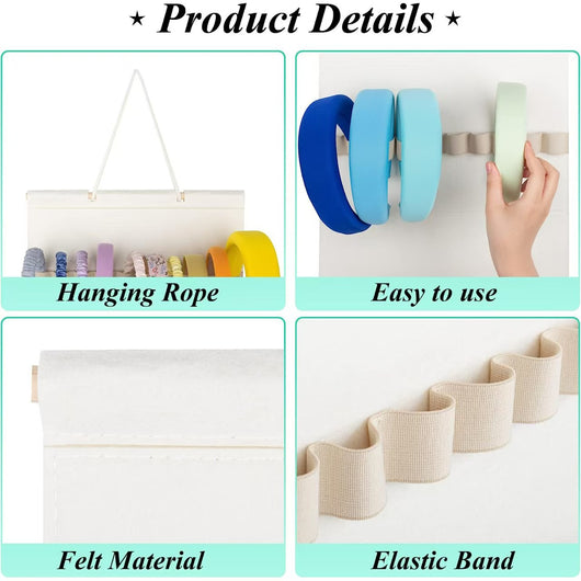 Organizador Mural de Accesorios para el Cabello con Bolsas de Fieltro - Image 18
