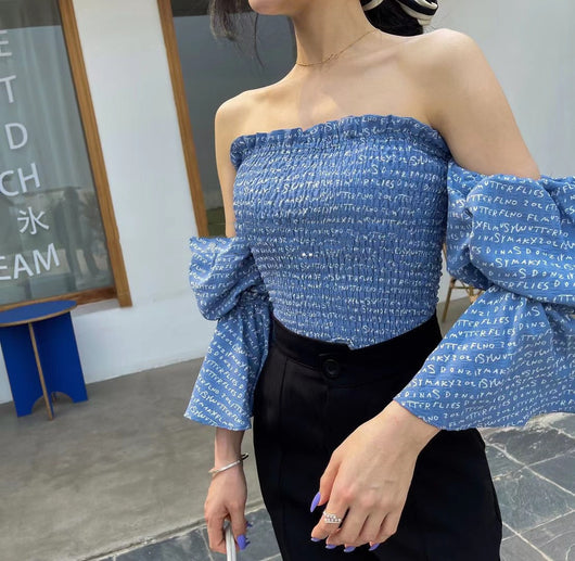 Blusa Palabra de Carácter con Mangas Abullonadas Versátil - Image 8