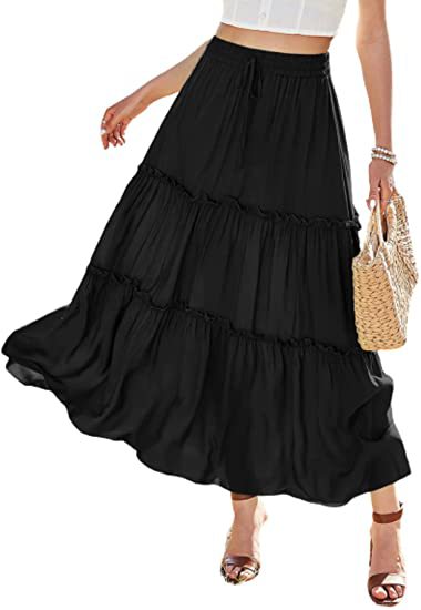 Vestido Maxi Plisado de Cintura Alta Elástica para Mujer - Image 4