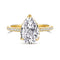 Silver Ice Flower Cut Zircon Drop-shaped Ring For Women DY120845 S G WH No 5