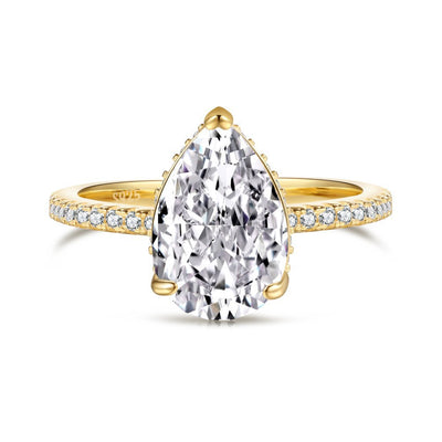 Anillo de Circón Gota de Hielo Plateado para Mujer - Image 7