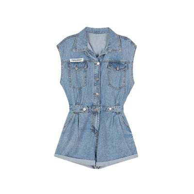 Jumpsuit Denim Cintura Alta Talla Pequeña - Image 10