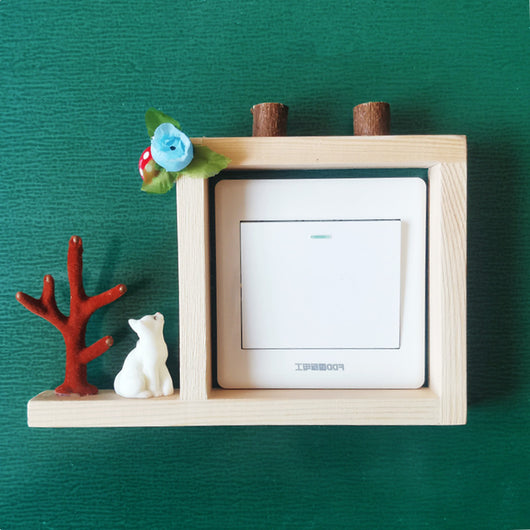 Marco Decorativo Hidropónico con Enchufe de Madera y Pegatinas - Image 33