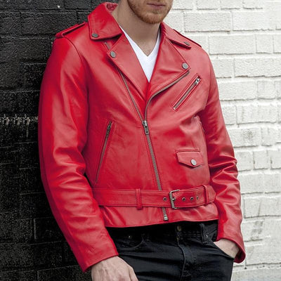 Chaqueta de Cuero para Motociclista - Estilo Clásico y Protección