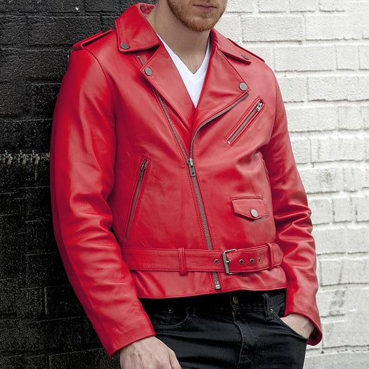 Chaqueta de Cuero para Motociclista - Estilo Clásico y Protección
