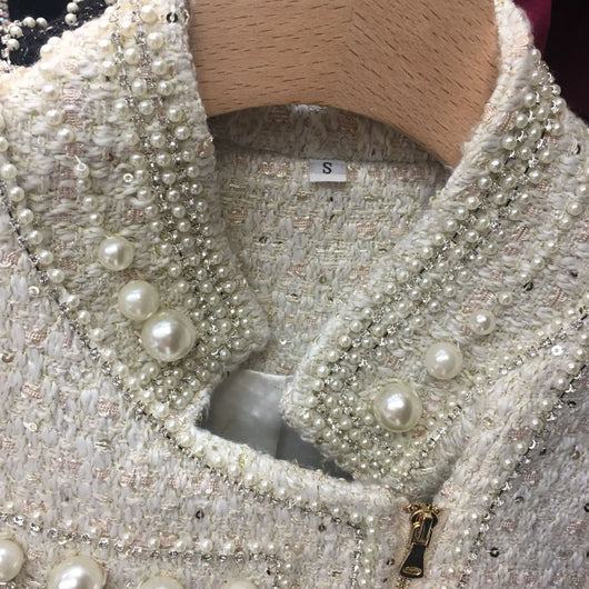 Chaqueta de Lentejuelas Perladas con Borlas y Cuentas para Mujer - Image 15