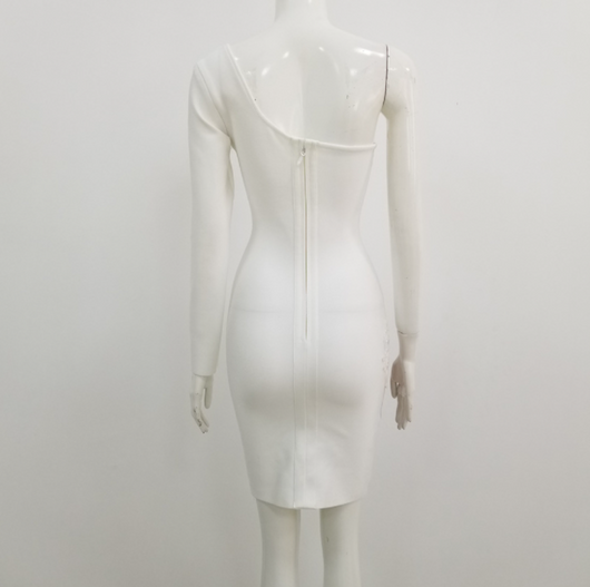 Vestido Bandage Asimétrico de Tubo Ajustado - Diseño Sexy y Elegante - Image 16