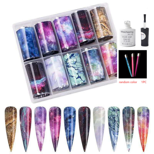 Set de 12 Láminas Decorativas para Uñas - Transferencias Nail Art - Image 25