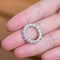 Anillo de Plata 925 con Piedra Redonda 3mm - Diseño Lujo Circón Completo para Mujer