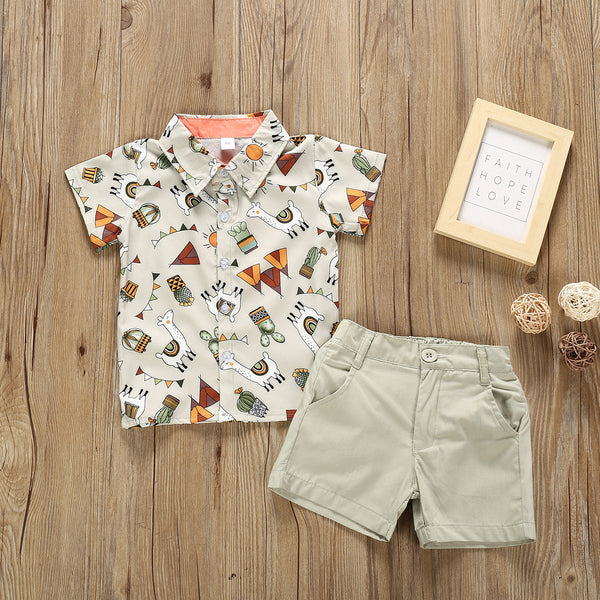 Conjunto Infantil de Verano: Playera y Shorts con Diseños Divertidos
