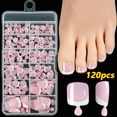 Uñas Postizas Cuadradas Cortas - 120 Piezas Francesas Blanco Premium - Image 14