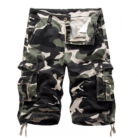 Pantalones Cortos de Trabajo Cargo Camuflaje para Hombre Talla Grande con Múltiples Bolsillos - Image 8