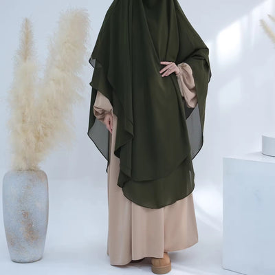 Pañuelo Amplio Doble Capa de Gasa Fluida - Colores Sólidos Frente y Atrás - Image 27