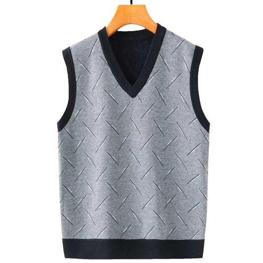 Chaleco Cardigan Hombre Primavera Otoño - Suéter Casual Edad Media - Image 2