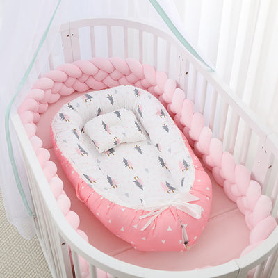 Cuna Portátil Plegable con Colchón Desmontable y Lavable - Diseño Ergonómico Antipreión