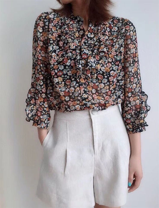 Blusa de Gasa Floral Elegante - Image 8