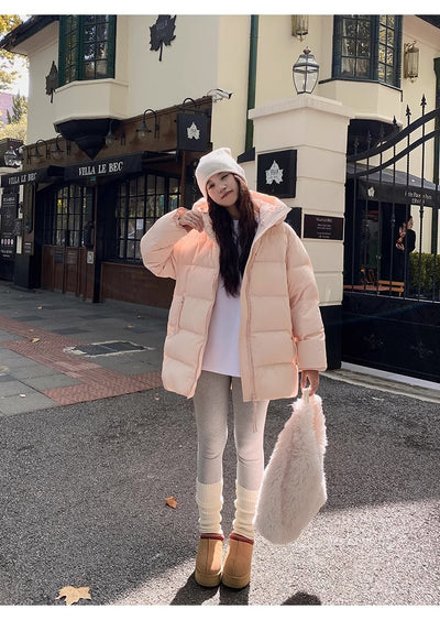 Abrigo Acolchado de Pato Blanco Largo Invierno Diseño Coreano Mujer - Image 11