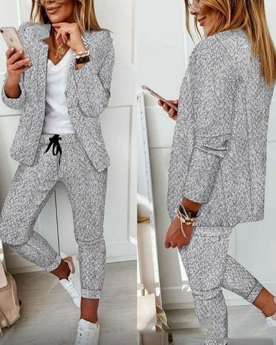 Traje Dos Piezas Mujer con Estampado y Contraste de Colores - Image 3